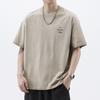 Summer American High-density Knitted Loose Fashion Printed Men's T-shirt Short-sleeved