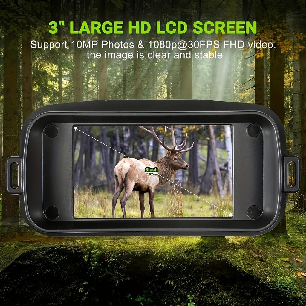 R19 Digital Night Vision Binocular 4K 1080P 3W Infrared Goggles with Recorder 984ft Viewing Range for Full Darkness Hunting and Camping HD LCD Screen