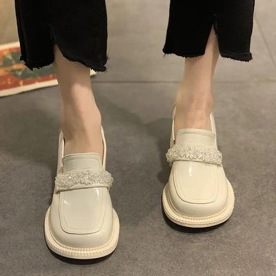 Модные туфли на блочном каблуке с бриллиантами, кристаллами и стразами, квадратный носок, массивный каблук, женская обувь, лоферы на каблуке, женские туфли-лодочки, высокий шик, острый носок