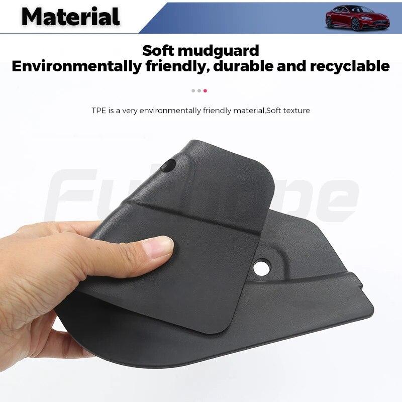 Futhope 4PCS TPE брызговики для Tesla Model 3 Model Y ~2023 брызговики противоскользящие сменные брызговики крыло