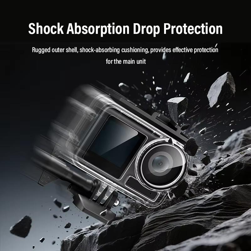soonpho Водонепроницаемый чехол для экшн-камеры 60 м для DJI Osmo Action4/3/5 Pro Спортивные защитные аксессуары для камеры