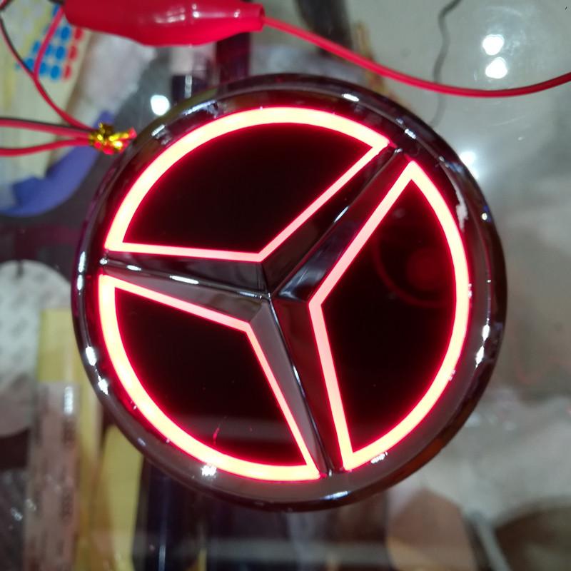 1 шт. 9,5 см ABS Светодиодная подсветка Эмблема автомобиля Задняя эмблема багажника Аксессуары Для Mercedes Benz S350 S300L S A B C E Класса GLA GLK