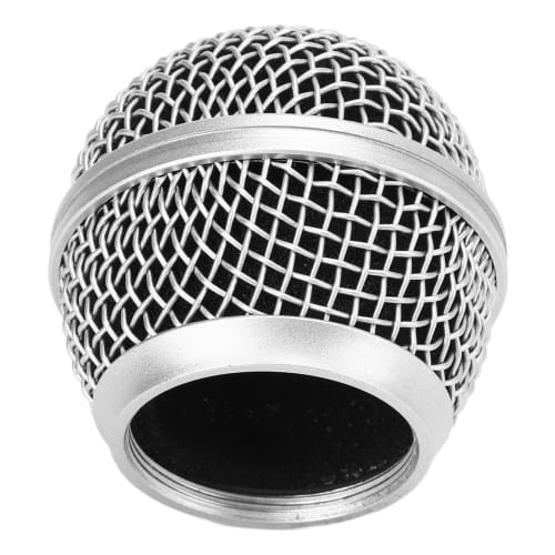 Replacement Microphone Grille for SM58, Microphone Ball Head Mesh Grille with Built-in Anti-Blowout Cotton, Replacement Microphone Grille