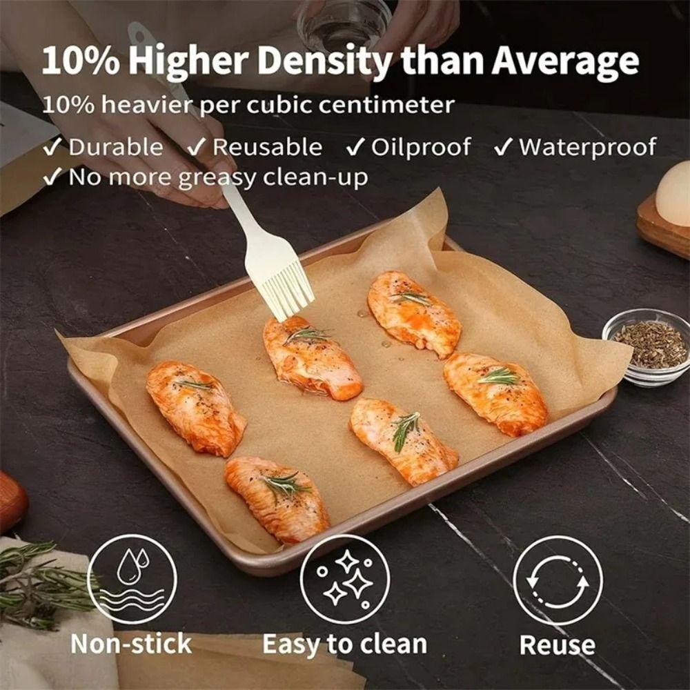 50/100PCS Food Grade Baking Paper Waterproof Baking Sheets New Parchment Paper Sheets Air Fryer