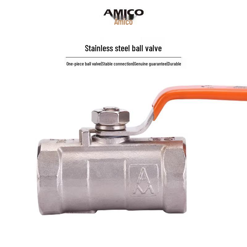 Ameiko 1/2" Two-Piece 304 Stainless Steel Ball Valve with Female Thread for High-Temperature Water Control