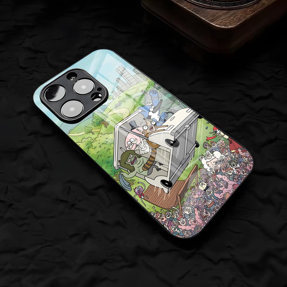 R-Regular-S-Show SEPhone Case For IPhone 17 Air 16 E Pro Max 15 14 13 Mini 12 Pro 11 Max Plus Black Glass Cover