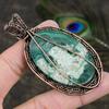 Malachite Gemstone Copper Wire Wrap Jewelry Pendant 3.19
