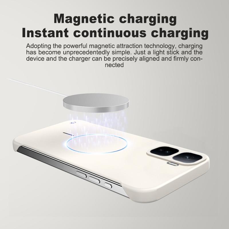 Для Magsafe Безрамочный Чехол Для VIVO IQOO Neo 11 Ультратонкий Жесткий ПК Матовый Беспроводная Зарядка Ударопрочный Задний Чехол для IQOO Neo11