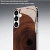 Позолоченный чехол для телефона из закаленного стекла, совместимый с Galaxy S26 S25 S24 S23 S22 Ultra Plus. Имеет дизайн с текстурой древесной фактуры.