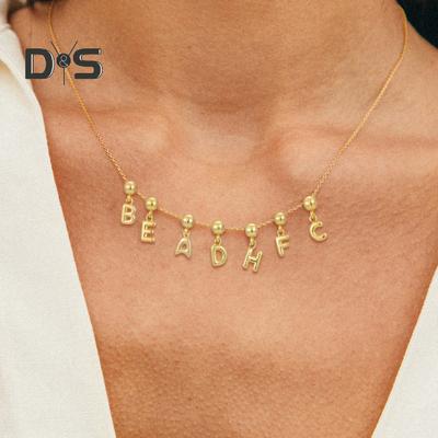 Подвеска с буквой AZ Initial, гладкая полированная металлическая подвеска на ожерелье, женская сумка, аксессуар, персонализированное ожерелье, подвеска-брелок своими руками