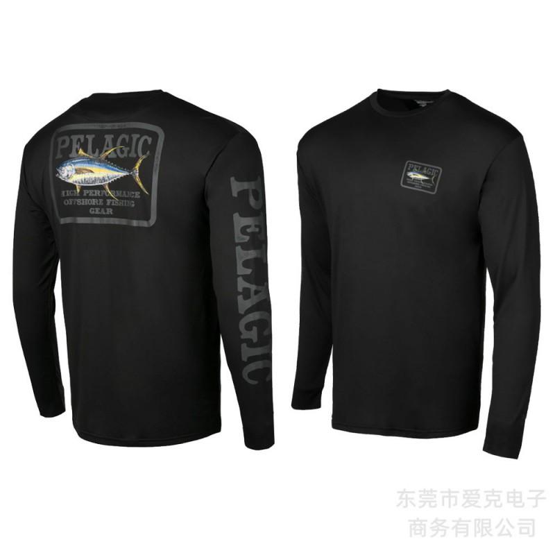 Mens Quick-Dry UV Protection Fishing Shirt UPF 50 Long Sleeve Breathable Performance Tee Outdoor Sports Cycling