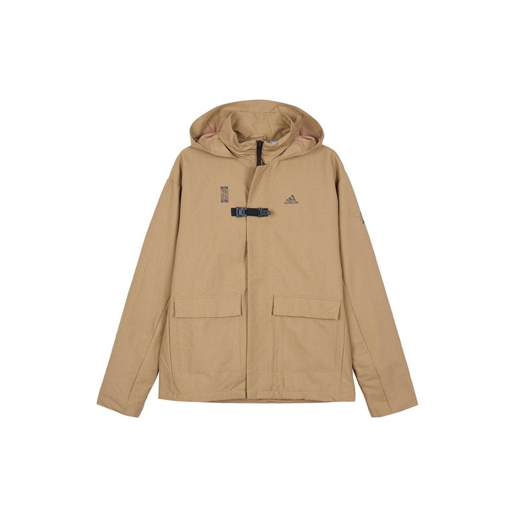 Adidas Warm Casual Sports Hooded Jacket Men Jackets Cardboard-Yellow GU1748