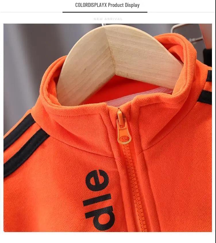 Детский модный костюм-двойка с длинным рукавом для весны и осени