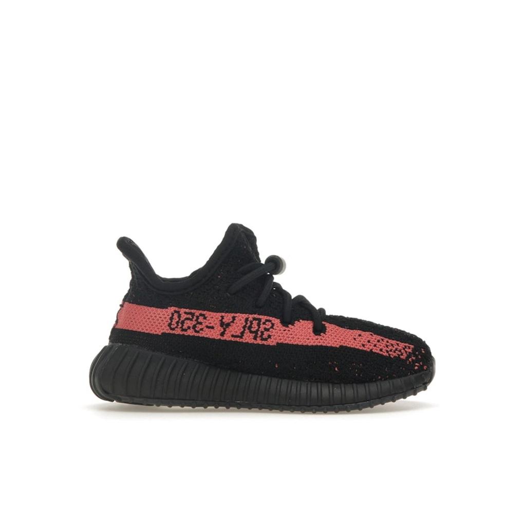 Adidas Yeezy Boost 350 V2 Infants Красные детские кроссовки Black Core-Black HP6587