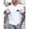 'Cat' Print T-Shirt for Men's Casual Crew Neck Short-Sleeve Fashion Summer T-Shirts Tops, Regular and Oversize Tees
