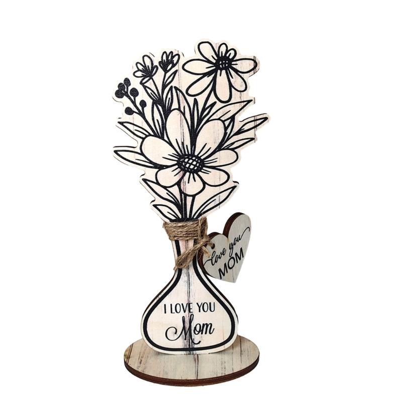 Уникальный настольный деревянный цветок, подставка для стола ко Дню матери, подарок в знак признательности, изысканный подарок, красиво упакованные деревянные настольные украшения