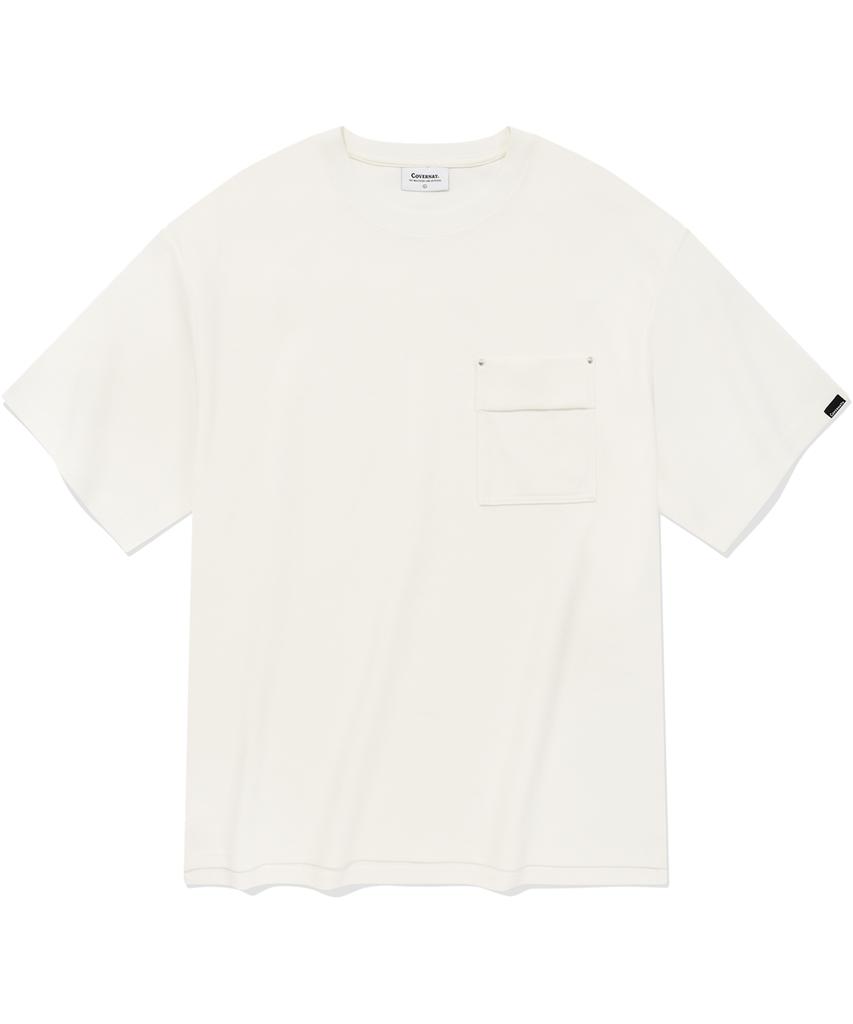 COVERNAT Round Pocket T-Shirt White