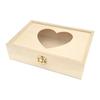 Wooden Box Heart Window 17 X 4.5 X 12 Cm
