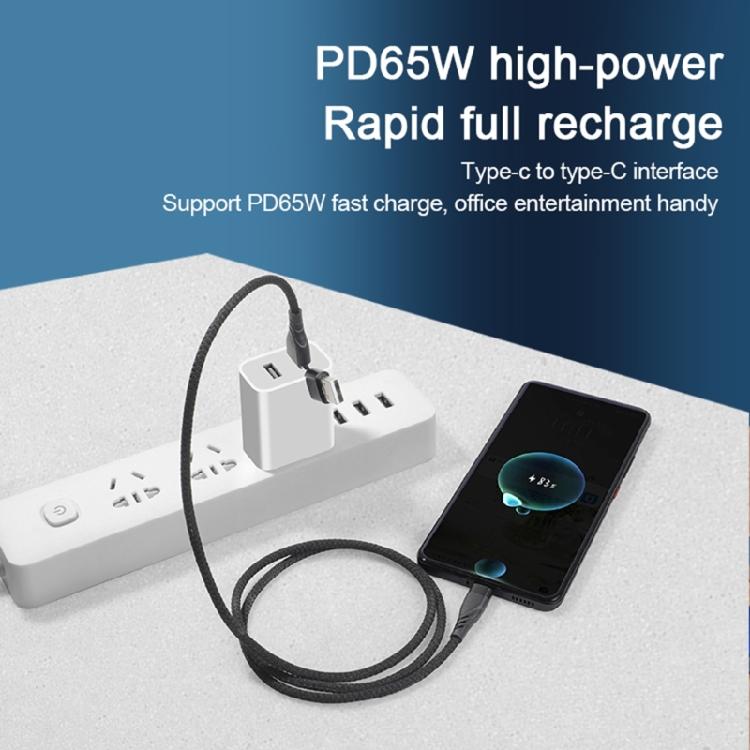 Кабель USB Type-C, Поддерживает USB-A на TypeC, Type-C на Type-C Быстрая зарядка 65 Вт и