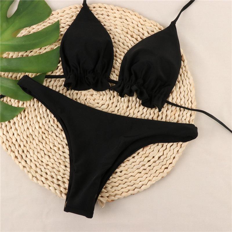 Женский сексуальный бандажный бразильский купальник-бикини, топ-стринги для девочек, купальник с пуш-ап, купальник-бикини, купальный костюм для женщин