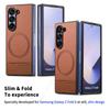 Для Magsafe Магнитный Кожаный Чехол для Телефона Для Samsung Galaxy Z Fold7 5G Беспроводное Зарядное Устройство Magsafing Жесткий ПК Прочный Чехол Для Samsung Z Fold 7 6 5 4 3 5G