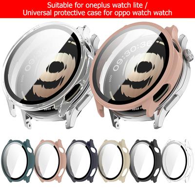 Чехол для корпуса умных часов OnePlus Watch Lite / OPPO Watch S, Защитная жесткая крышка, Бампер, Защитная пленка из закаленного стекла, Корпус