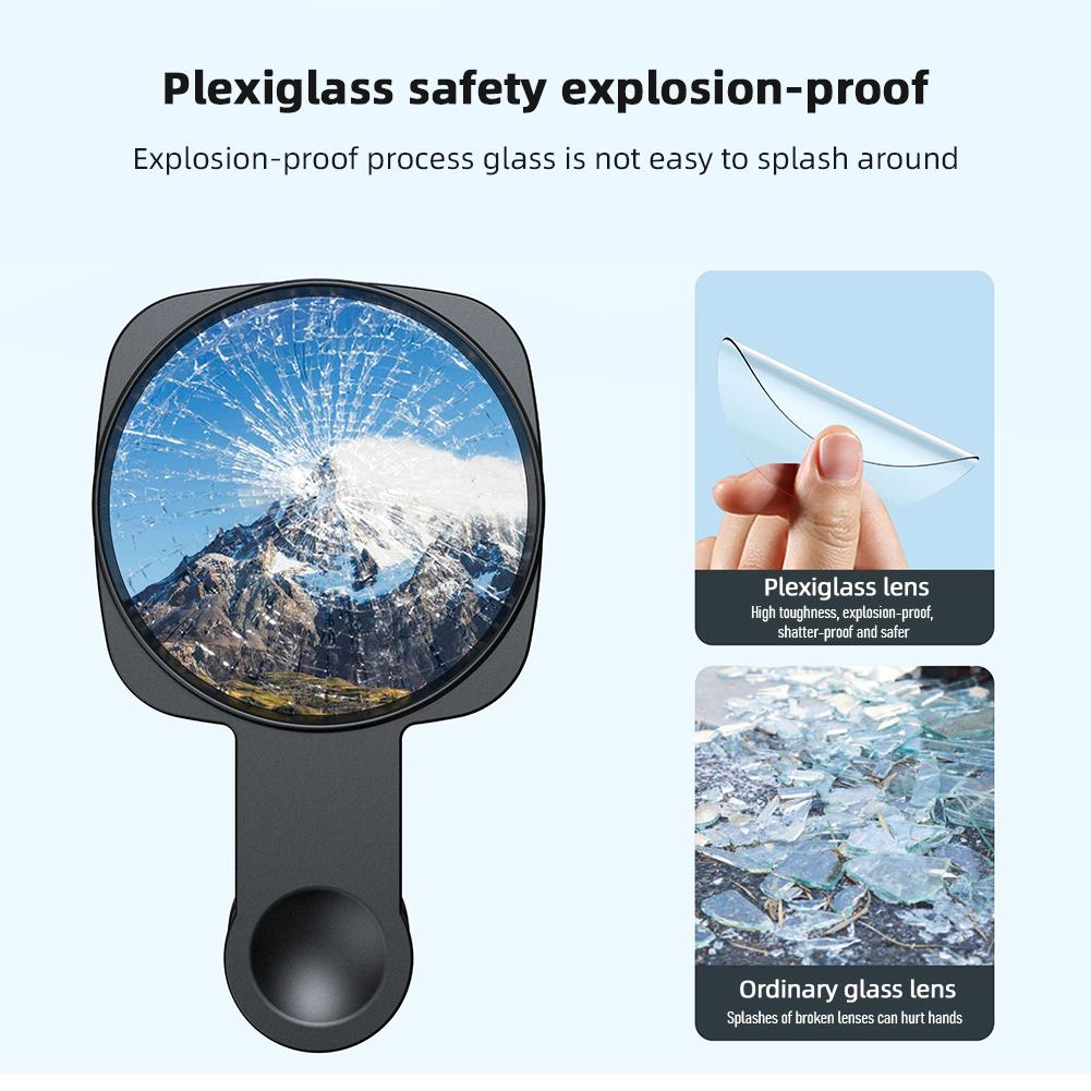 Зеркало для селфи, компактное зеркало для телефона, универсальный зажим для телефона, совместимый с iPhone 14/13/12/11