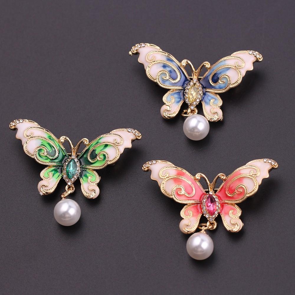 Diamond Butterfly Brooch Scarf Sweater Accessories