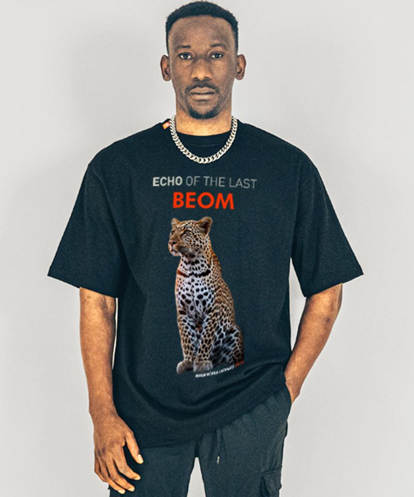 BEOM Amour Корейская футболка Beom Оверсайз Черная