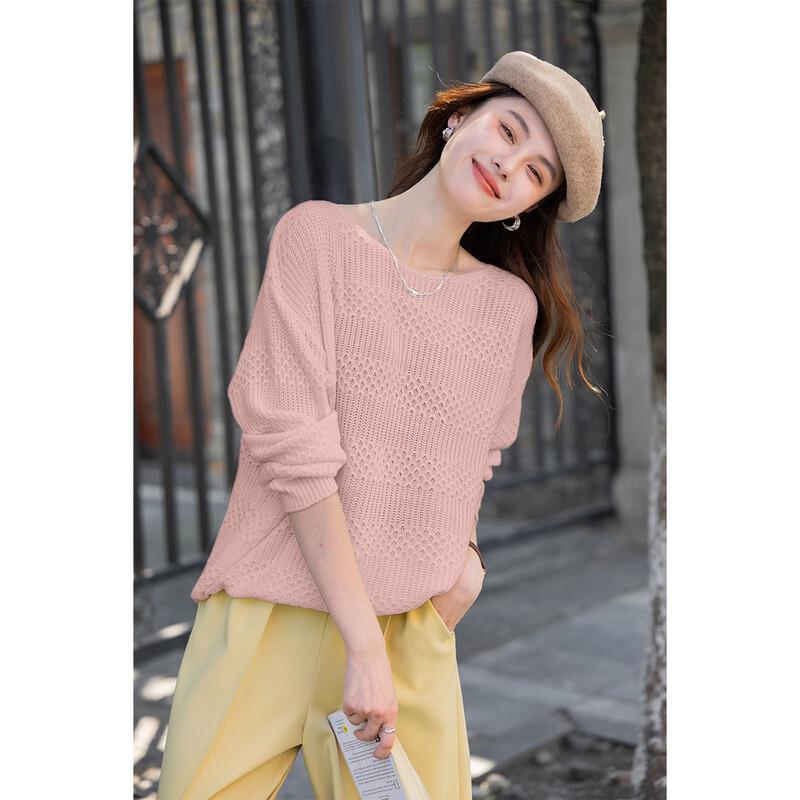 Mocana Textured Long Sleeve Knit Top