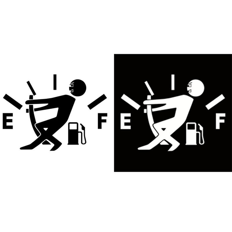 Funny Car Stickers Pull Fuel Tank Pointer Reflective Vinyl Sticker High Gas Decal Fuel Gage Empty Stickers Decal Auto Exterior
