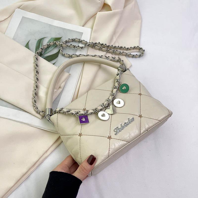 Сумки через плечо All-Match Chains из искусственной кожи с мягкой ручкой, маленькие сумки, высококачественная сумка через плечо Sense для женщин