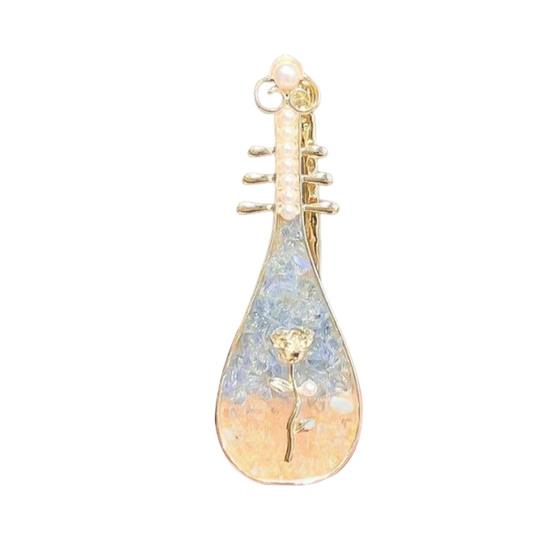 1/4 шт. Женские заколки для волос с искусственным жемчугом, цветочным дизайном, надежной фиксацией, шпильки для волос в форме лютни, аксессуары для формальной прически