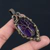 Elegant Tree Of Life Amethyst Gemstone Pure Copper Wire Wrapped Handmade Pendant Jewelry