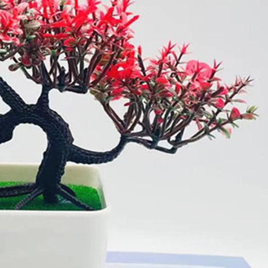 Искусственный бонсай Реалистичный вид Геометрическая форма В горшке Не выцветающий Не увядающий Не требующий ухода