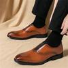 Новые остроносые коричнево-черные туфли в стиле business casual для мужчин от британского дизайнера. Формальная обувь для свадьбы, выпускного, homecoming, конкурса.