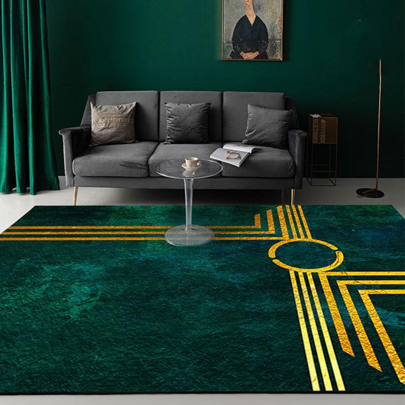 Nordic Modern Living Room Bedroom Carpet Green Series Carpet Coffee Table Bedside Blanket Leisure Floor Mat