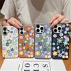Матовый тонкий чехол для телефона с цветочным узором для iPhone 16 Pro Max 15 Plus 14 Pro 13 12 11 XS XR 8 7, защита линз, противоударный мягкий чехол из ТПУ
