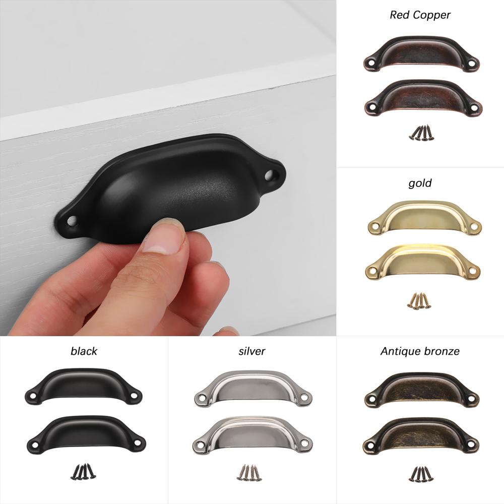 Ракушка Форма Античная Латунь Ручка для Двери Шкафа Комода Ручки для Шкафа Ручки для Шкафа Ручка для Ящика