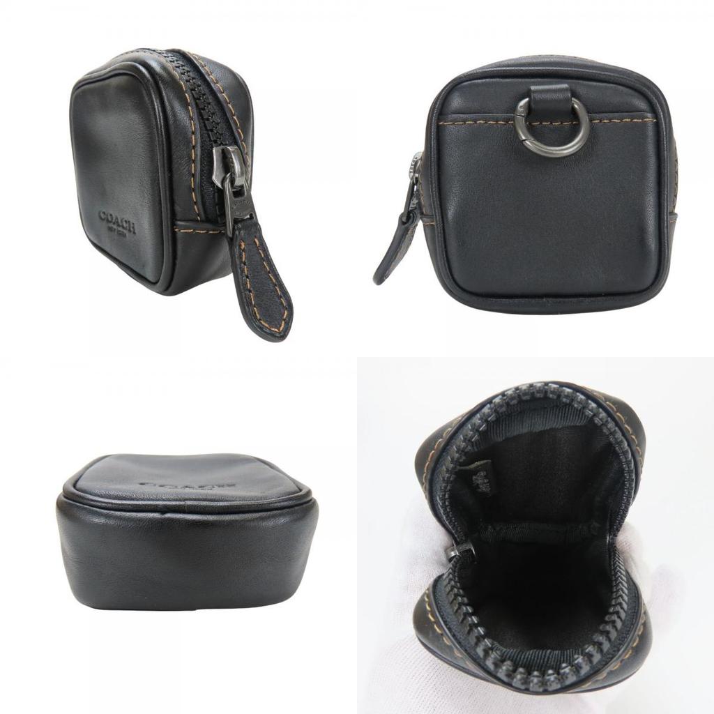 Used COACH Shoulder Bag Max Crossbody C9836 Nylon/leather Khaki Black