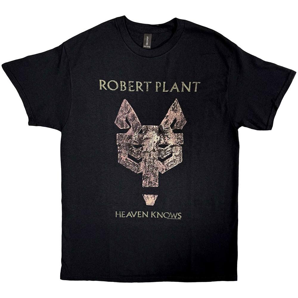 Robert Plant T Shirt Heaven Knows Logo new Official Mens Black