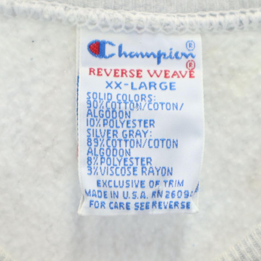 Champion 90s Reverse Weave Made in USA Crazy Pattern Embroidered Tag XXL Long sleeve trainer Men's Used