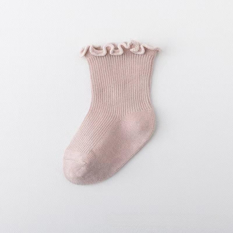 Лот новых однотонных детских носков в стиле ретро для мальчиков и девочек, цвета молочного чая, повседневные вязаные детские носки для малышей от 1 до 3 лет