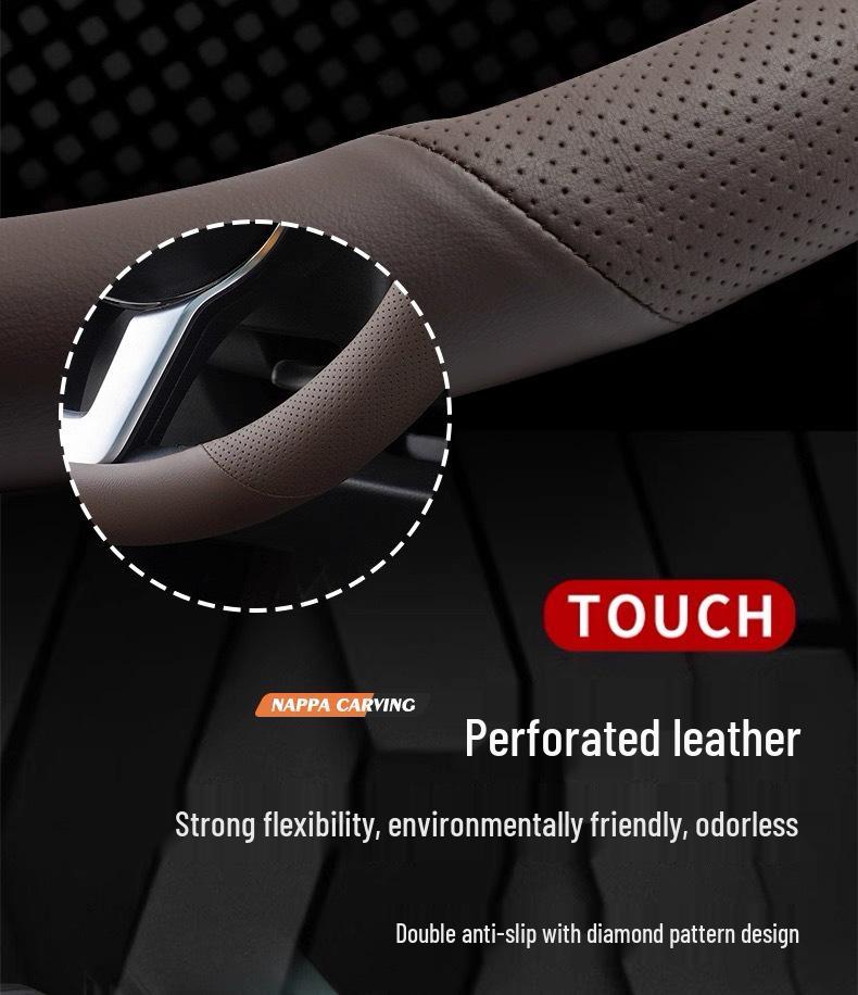 Genuine Leather Steering Wheel Cover for 2024 Z9gt & 2025 Denza D9 (N7/N8) Car Accessories