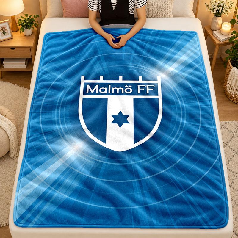 Фланелевое одеяло Malmö FF Теплое мягкое плед для использования дома на диване кровати гостиной