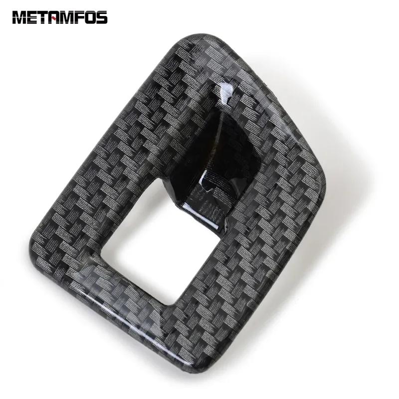Interior Accessories For Volkswagen VW Atlas Teramont 2017- Carbon Fiber Rear Trunk Tail Door Switch Button Cover Trim