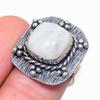 Натуральный лунный камень, драгоценный камень, ручная работа, украшения из серебра 925 пробы, кольцо, размер 7 F9k65