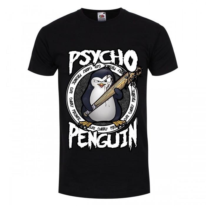 Psycho Penguin Мужская симпатичная приятная и психопатичная футболка