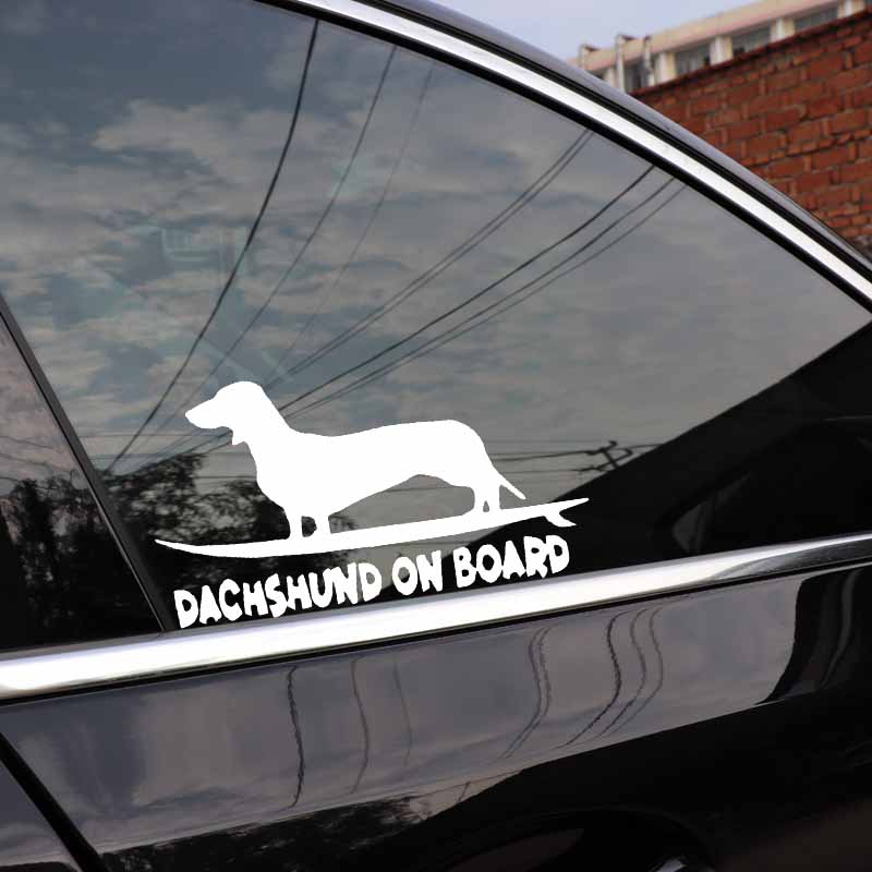 LYKX Забавный такса на борту Декор для собаки Наклейка на автомобиль Автомобили Мотоциклы Внешние аксессуары Виниловые наклейки