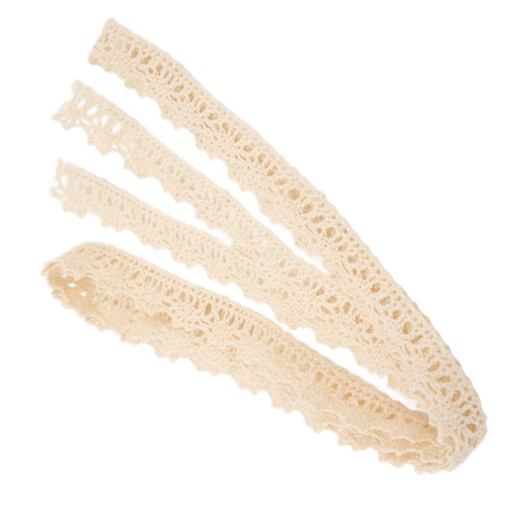 Lace Ribbon DIY Cotton White Net 1.4cm Width 20 Yards Exquisite Lace Trim for Curtain Clothes